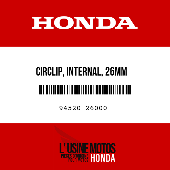 image de 94520-26000 CIRCLIP, INTERNAL, 26MM