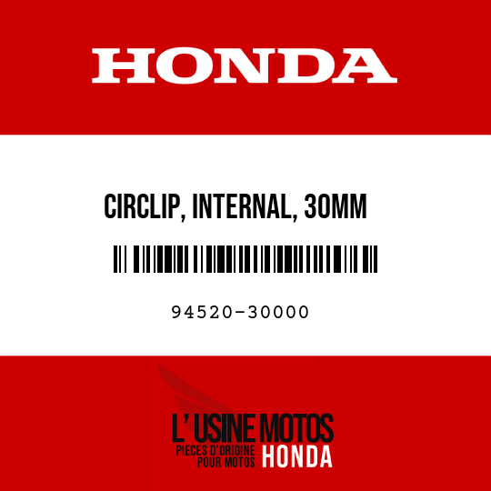 image de 94520-30000 CIRCLIP, INTERNAL, 30MM