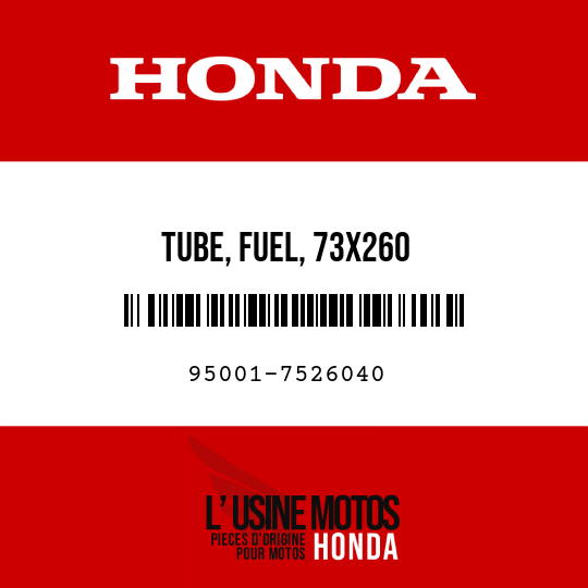 image de 95001-7526040 TUBE, FUEL, 73X260 (95001-75001-60M)