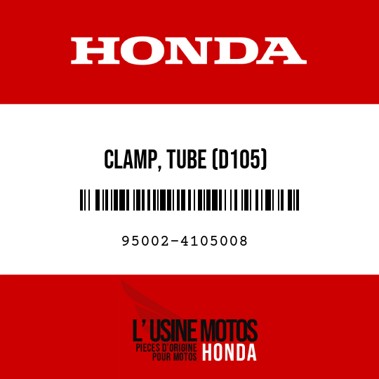 image de 95002-4105008 CLAMP, TUBE (D105)