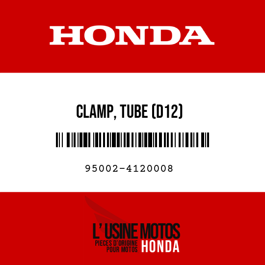 image de 95002-4120008 CLAMP, TUBE (D12)