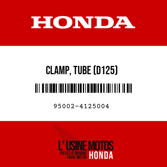 image de 95002-4125004 CLAMP, TUBE (D125)