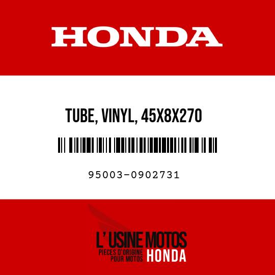 image de 95003-0902731 TUBE, VINYL, 45X8X270 (95003-09001-60M)