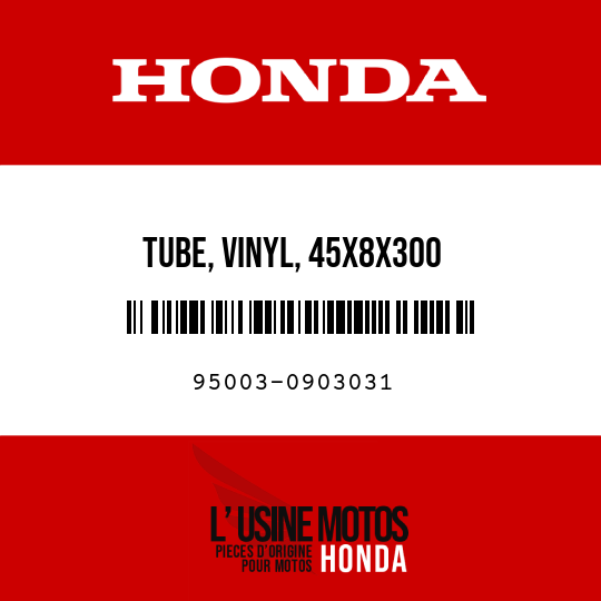image de 95003-0903031 TUBE, VINYL, 45X8X300 (95003-09001-60M)
