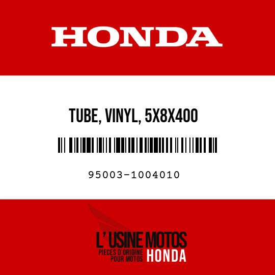 image de 95003-1004010 TUBE, VINYL, 5X8X400 (95003-10001-10M)