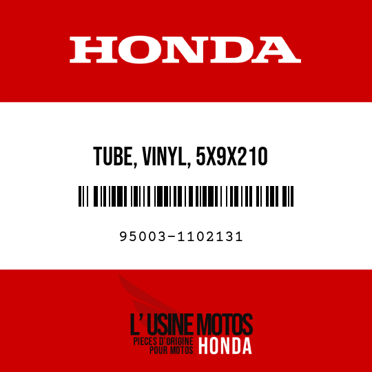 image de 95003-1102131 TUBE, VINYL, 5X9X210 (95003-11001-60M)