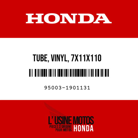 image de 95003-1901131 TUBE, VINYL, 7X11X110 (95003-19001-60M)
