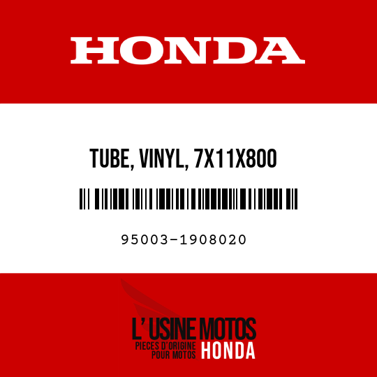 image de 95003-1908020 TUBE, VINYL, 7X11X800 (95003-19001-10M)