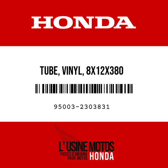 image de 95003-2303831 TUBE, VINYL, 8X12X380 (95003-23001-60M)