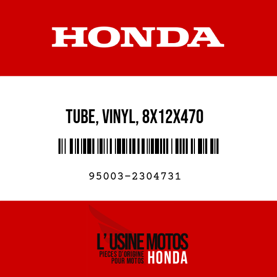 image de 95003-2304731 TUBE, VINYL, 8X12X470 (95003-23001-60M)