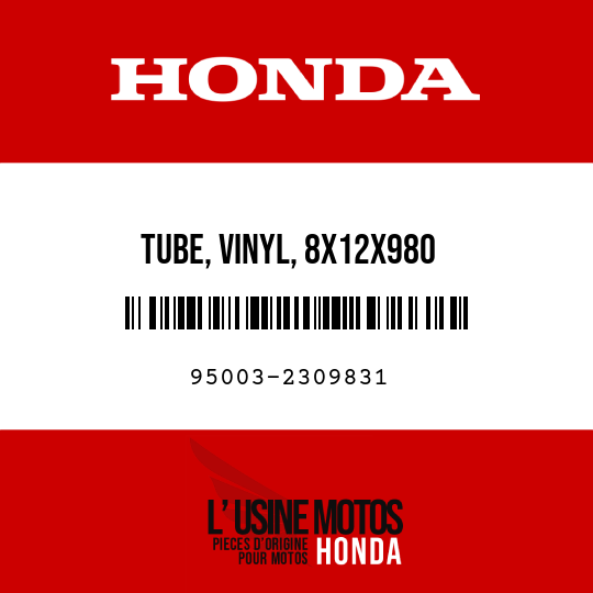image de 95003-2309831 TUBE, VINYL, 8X12X980 (95003-23001-60M)