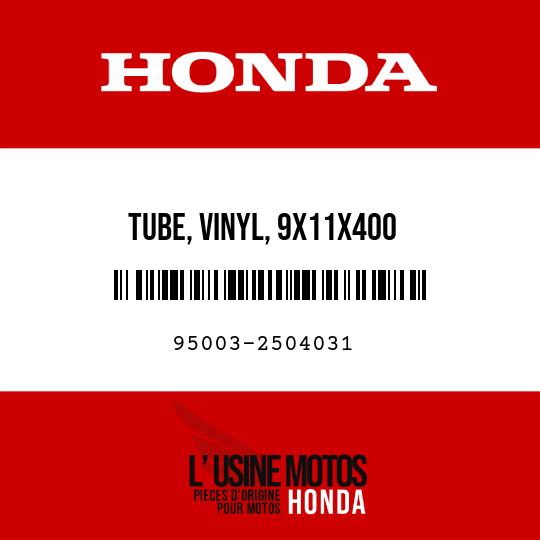 image de 95003-2504031 TUBE, VINYL, 9X11X400