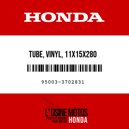 image de 95003-3702831 TUBE, VINYL, 11X15X280 (95003-37001-60M)