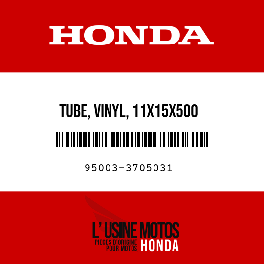 image de 95003-3705031 TUBE, VINYL, 11X15X500 (95003-37001-60M)