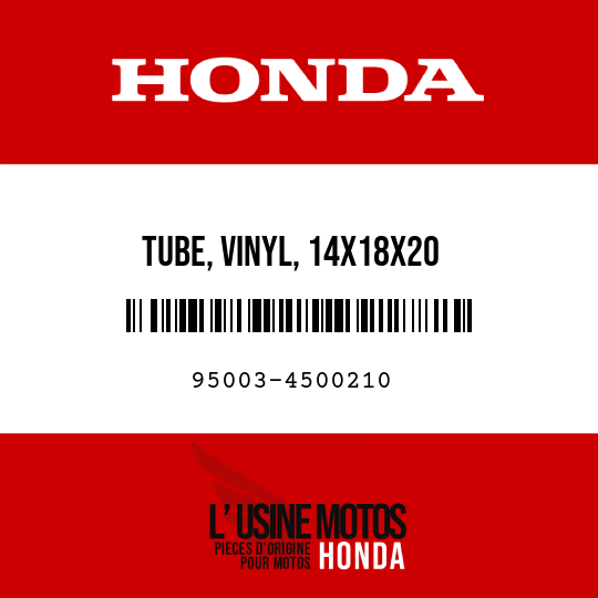 image de 95003-4500210 TUBE, VINYL, 14X18X20 (95003-45001-10M)