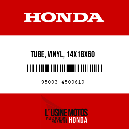 image de 95003-4500610 TUBE, VINYL, 14X18X60 (95003-45001-10M)