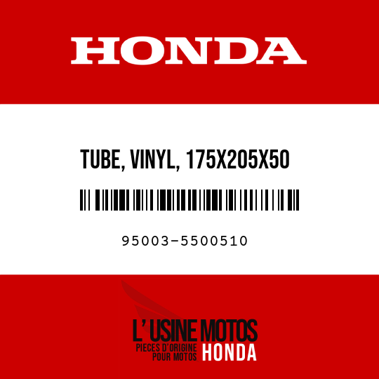 image de 95003-5500510 TUBE, VINYL, 175X205X50 (95003-55001-10M)