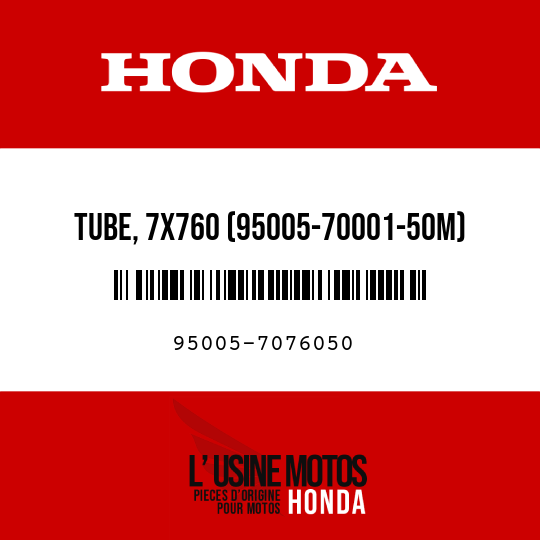 image de 95005-7076050 TUBE, 7X760 (95005-70001-50M)