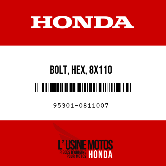 image de 95301-0811007 BOLT, HEX, 8X110