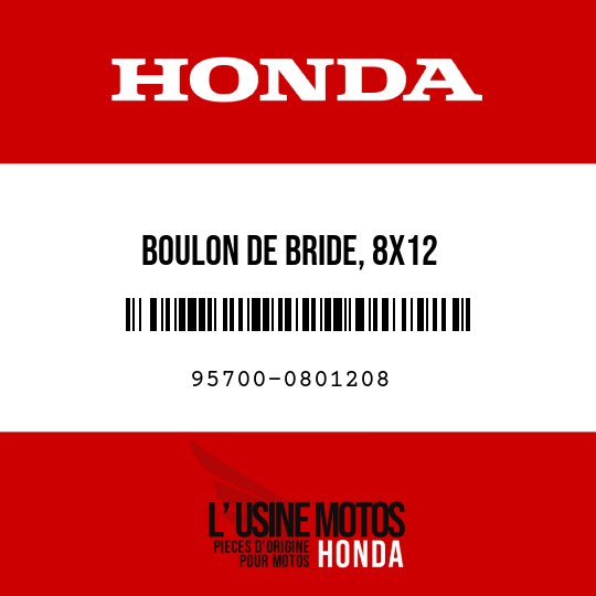 image de 95700-0801208 BOULON DE BRIDE, 8X12