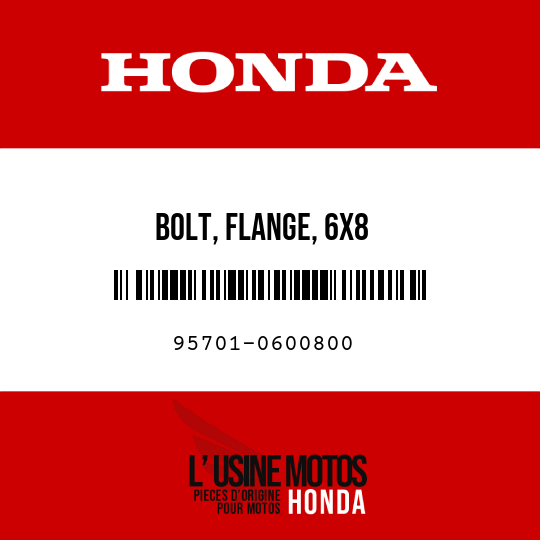 image de 95701-0600800 BOLT, FLANGE, 6X8