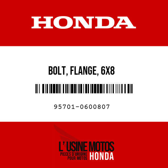 image de 95701-0600807 BOLT, FLANGE, 6X8