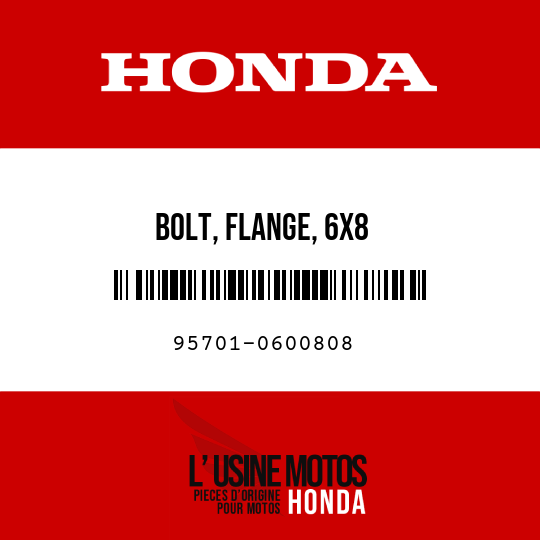 image de 95701-0600808 BOLT, FLANGE, 6X8