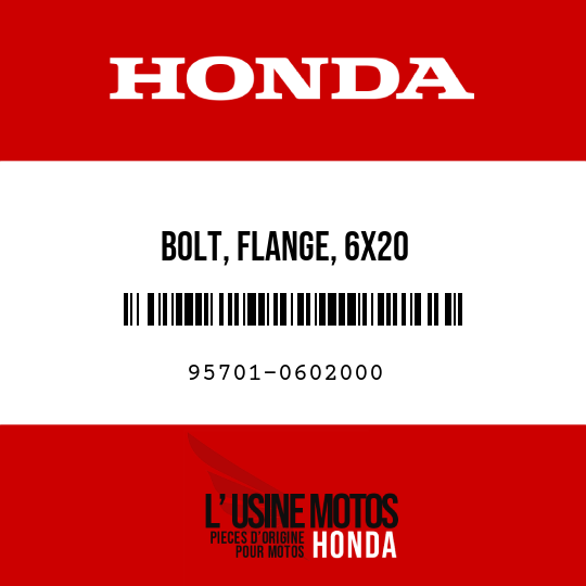 image de 95701-0602000 BOLT, FLANGE, 6X20