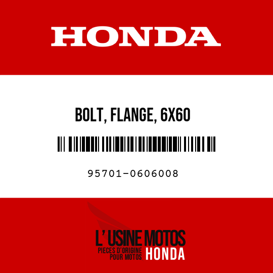 image de 95701-0606008 BOLT, FLANGE, 6X60