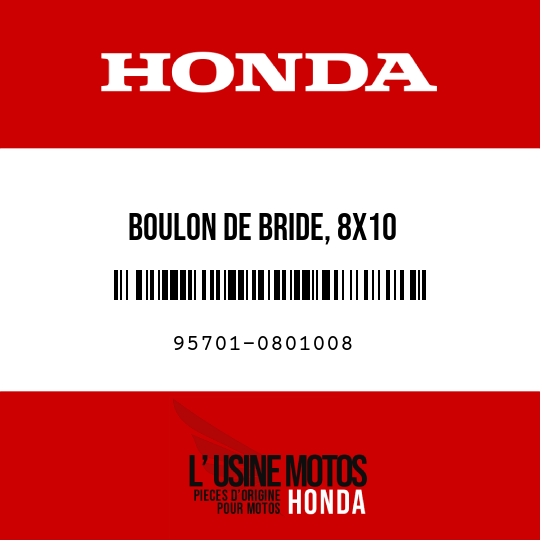 image de 95701-0801008 BOULON DE BRIDE, 8X10