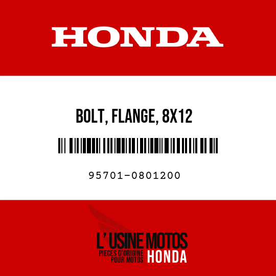 image de 95701-0801200 BOLT, FLANGE, 8X12