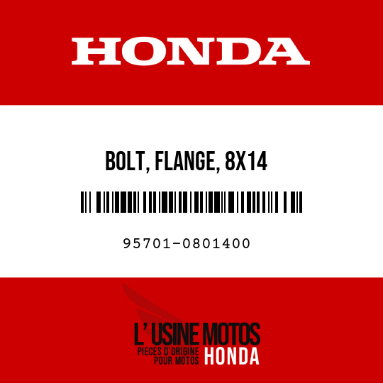 image de 95701-0801400 BOLT, FLANGE, 8X14