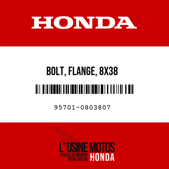 image de 95701-0803807 BOLT, FLANGE, 8X38