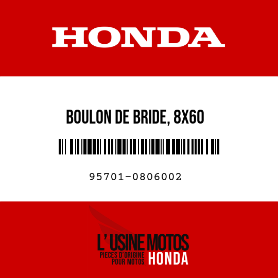 image de 95701-0806002 BOULON DE BRIDE, 8X60