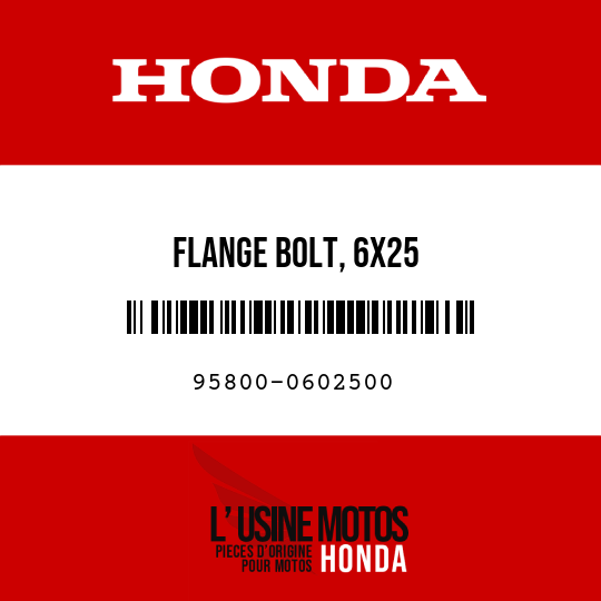 image de 95800-0602500 FLANGE BOLT, 6X25