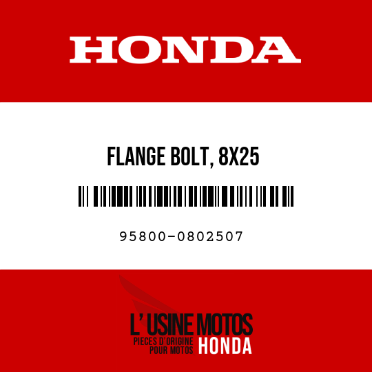 image de 95800-0802507 FLANGE BOLT, 8X25