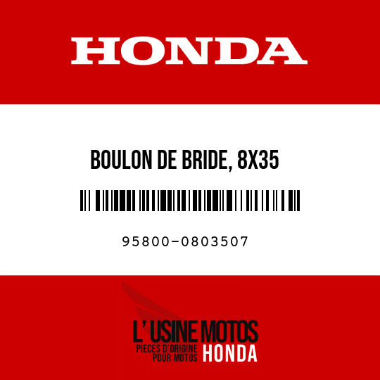 image de 95800-0803507 BOULON DE BRIDE, 8X35