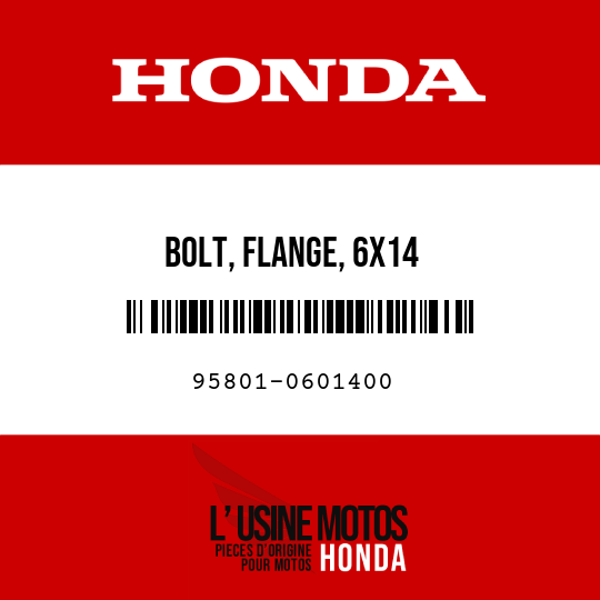 image de 95801-0601400 BOLT, FLANGE, 6X14