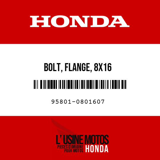 image de 95801-0801607 BOLT, FLANGE, 8X16
