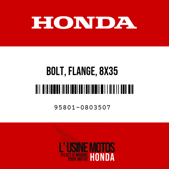 image de 95801-0803507 BOLT, FLANGE, 8X35