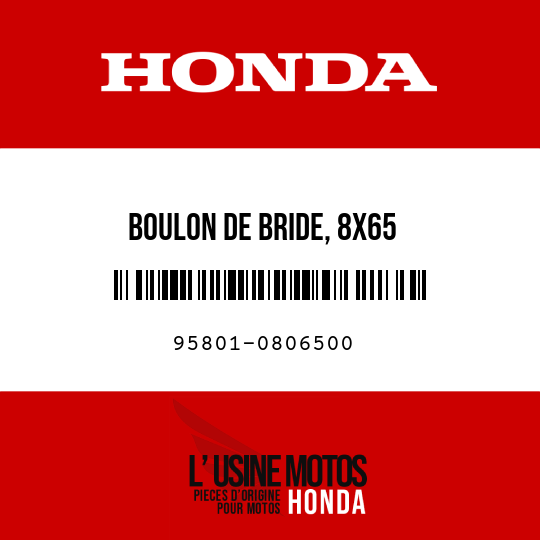 image de 95801-0806500 BOULON DE BRIDE, 8X65