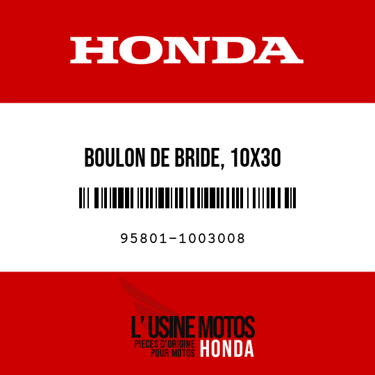 image de 95801-1003008 BOULON DE BRIDE, 10X30