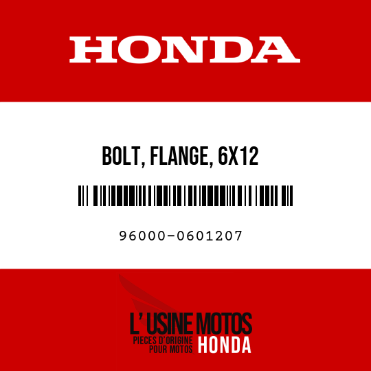 image de 96000-0601207 BOLT, FLANGE, 6X12