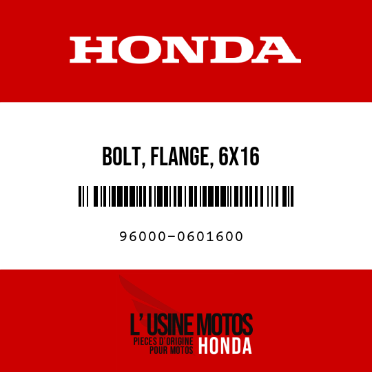 image de 96000-0601600 BOLT, FLANGE, 6X16