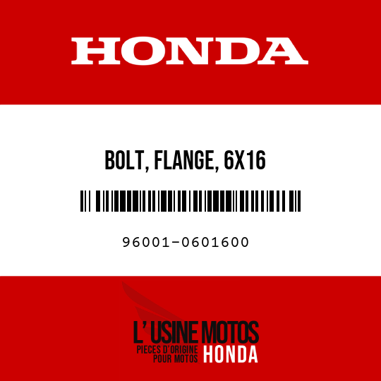 image de 96001-0601600 BOLT, FLANGE, 6X16