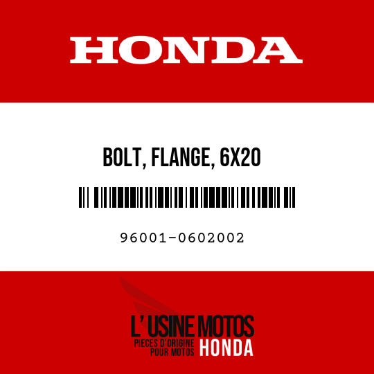image de 96001-0602002 BOLT, FLANGE, 6X20