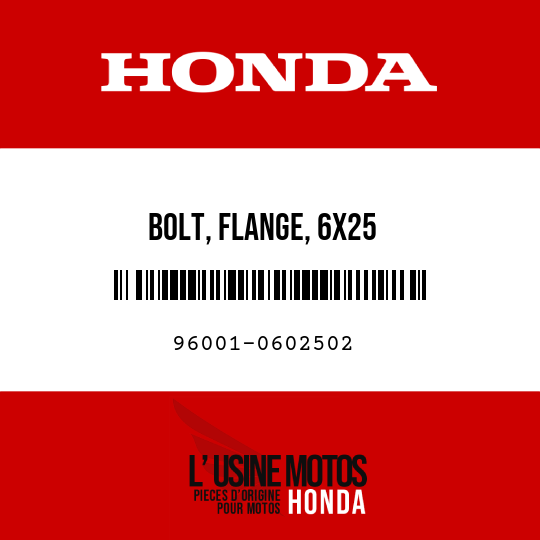 image de 96001-0602502 BOLT, FLANGE, 6X25