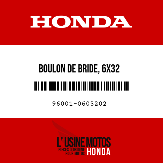 image de 96001-0603202 BOULON DE BRIDE, 6X32