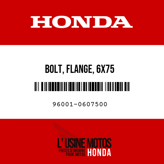 image de 96001-0607500 BOLT, FLANGE, 6X75