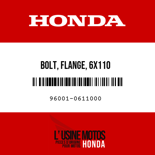 image de 96001-0611000 BOLT, FLANGE, 6X110